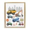 Stupell Industries Keep Moving Construction Vehicles Floating Frame, design by Christine Simpson Art